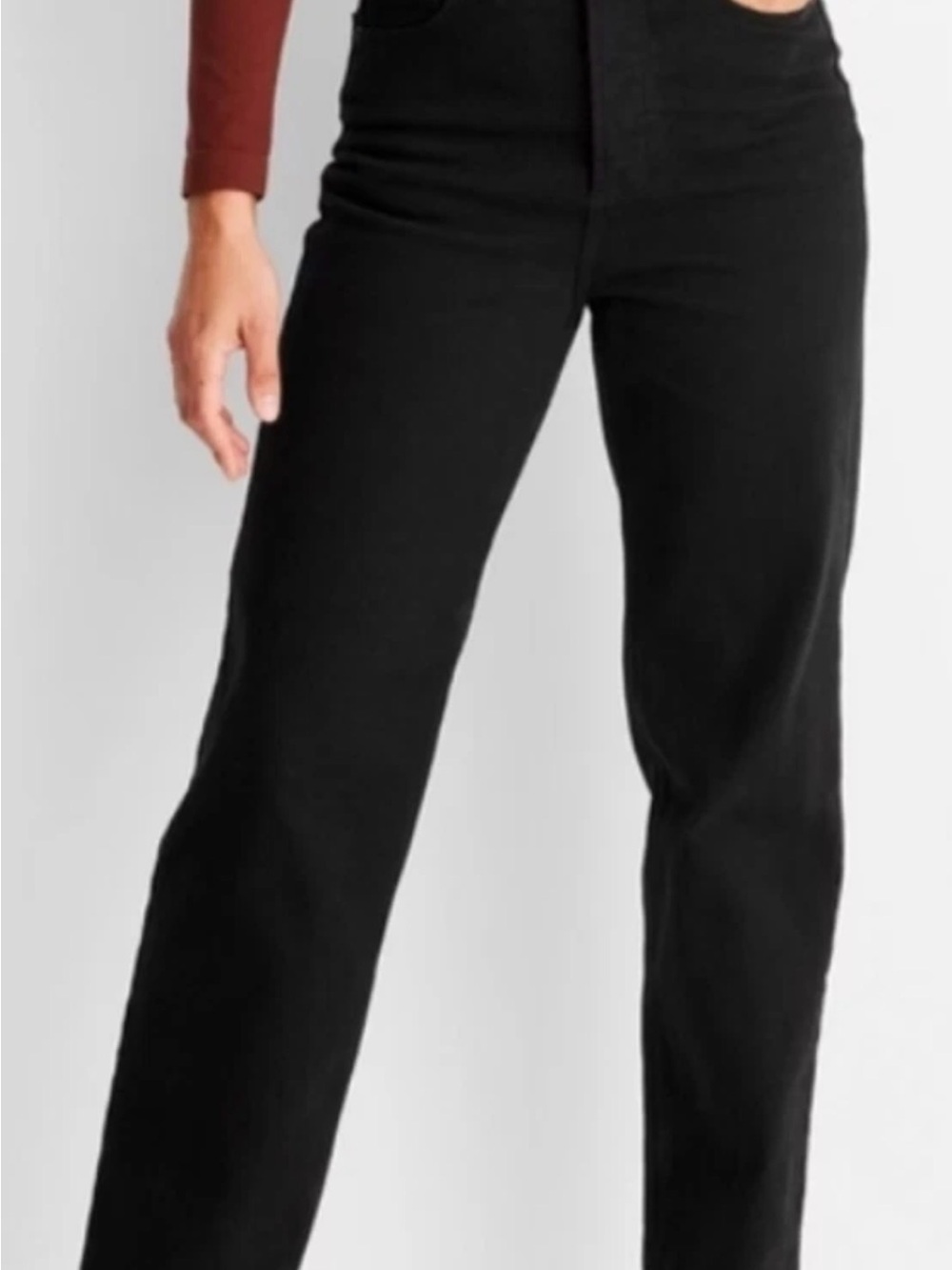 NWT Universal Thread Highest Rise Straight Leg Black Jean Size 8 Short